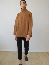 Load image into Gallery viewer, Lattice Turtleneck - Fawn