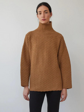 Load image into Gallery viewer, Lattice Turtleneck - Fawn