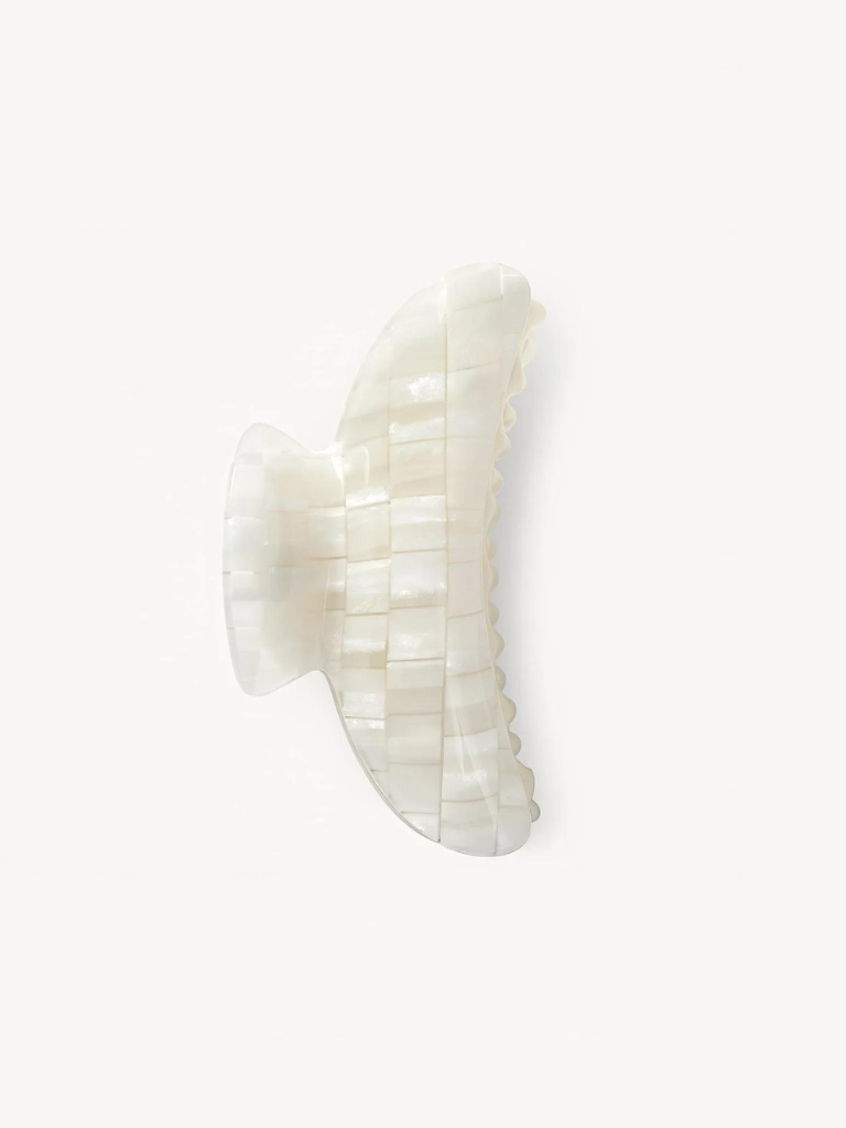 Grande Heirloom Claw - Opalite Shell Checker