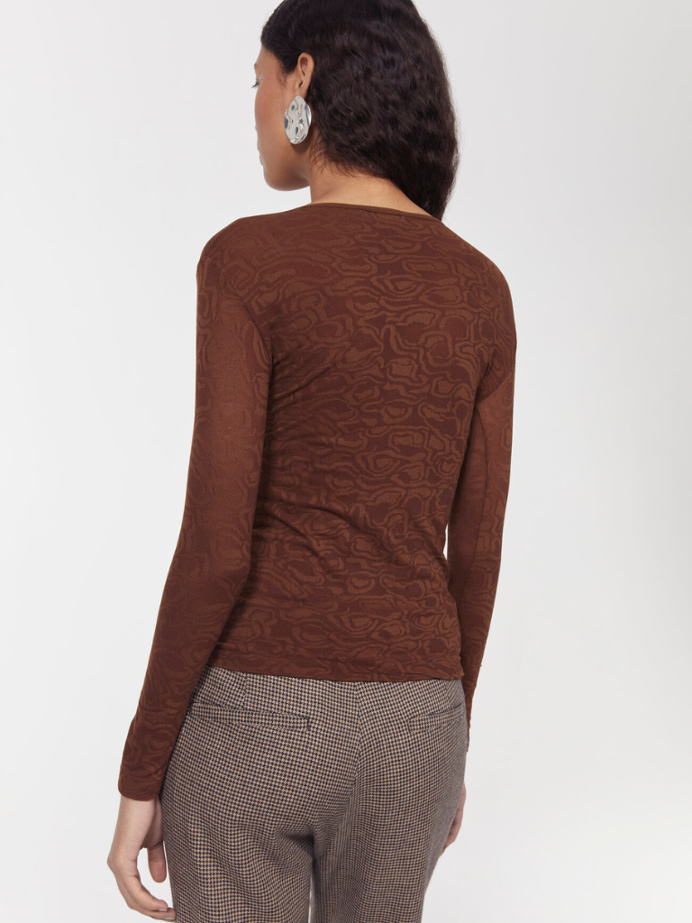 Henna Swirl Top - Dark Brown