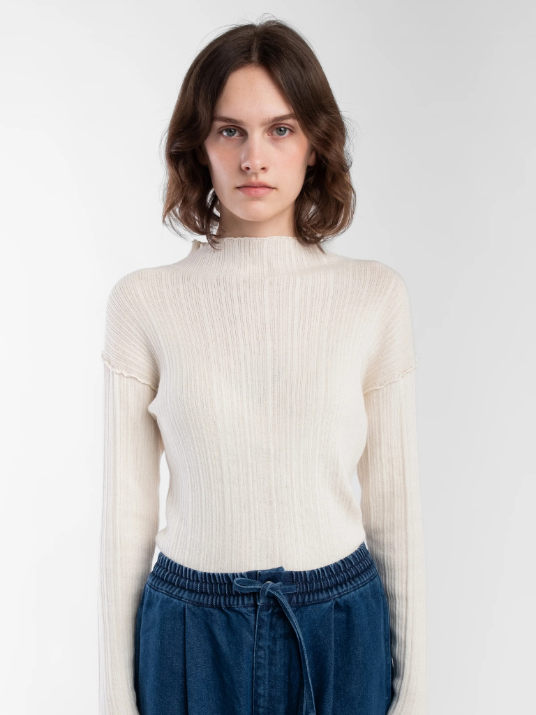 Isla Rib Top - Cream