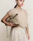 Oversize Draped Sheath Top - Silk Crinkle Chiffon