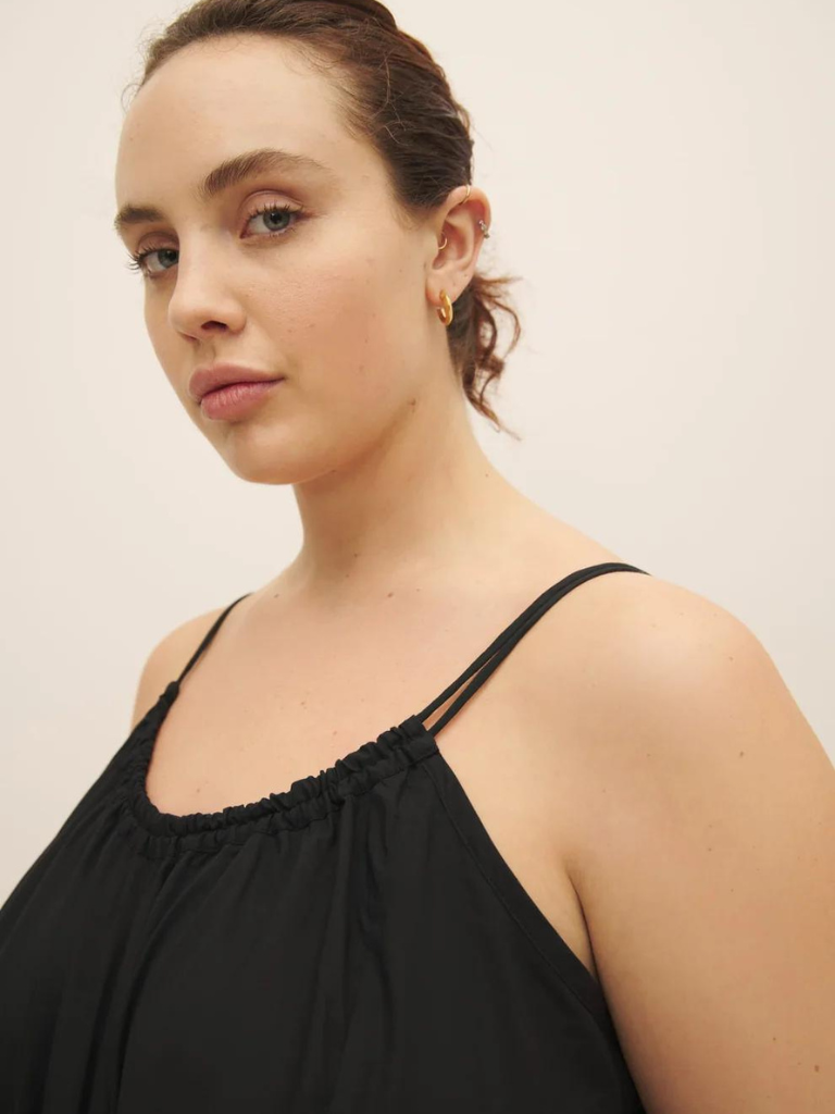 Maya Dress - Black Cotton