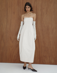 Canvas Pleat Cocoon Dress - Shell