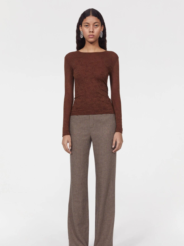 Henna Swirl Top - Dark Brown