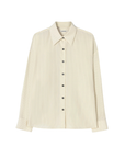 Oversized Pencil Stripe Shirt - Cream