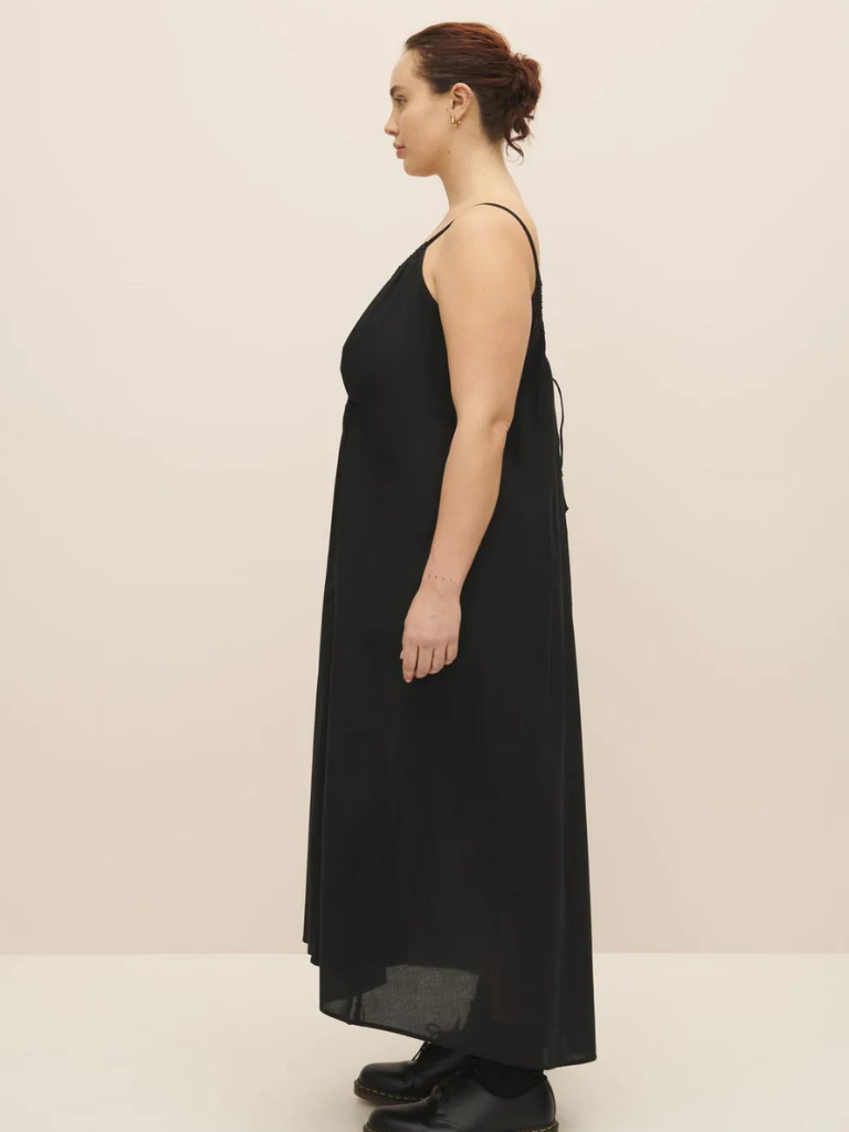 Maya Dress - Black Cotton