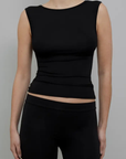 Recline Bateau Sleeveless - Black