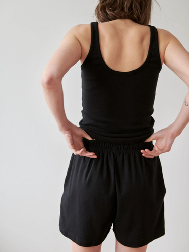 Scoop Back Tank - Black