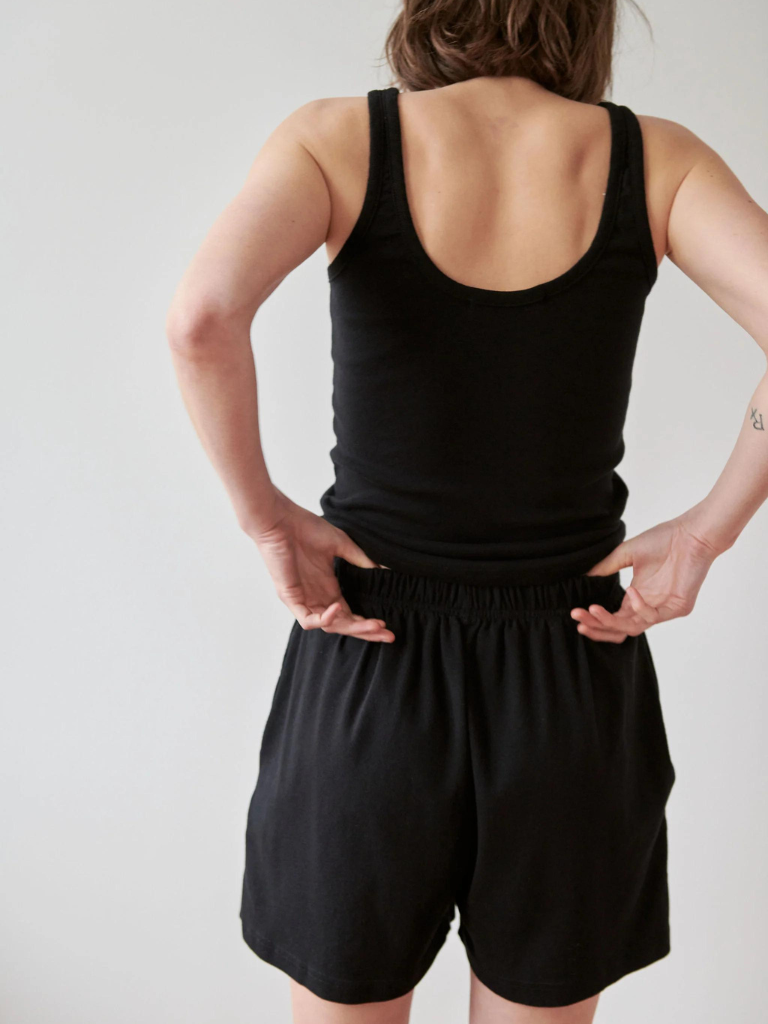 Scoop Back Tank - Black