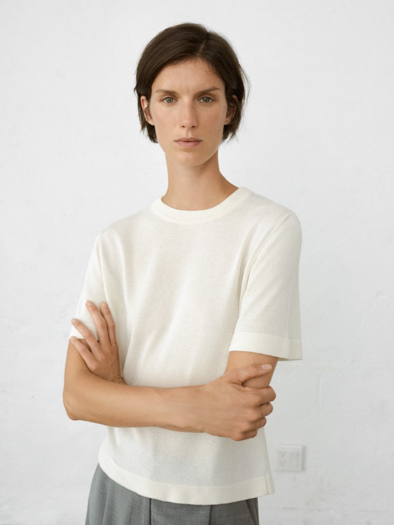 Viscose T-shirt - Marshmallow