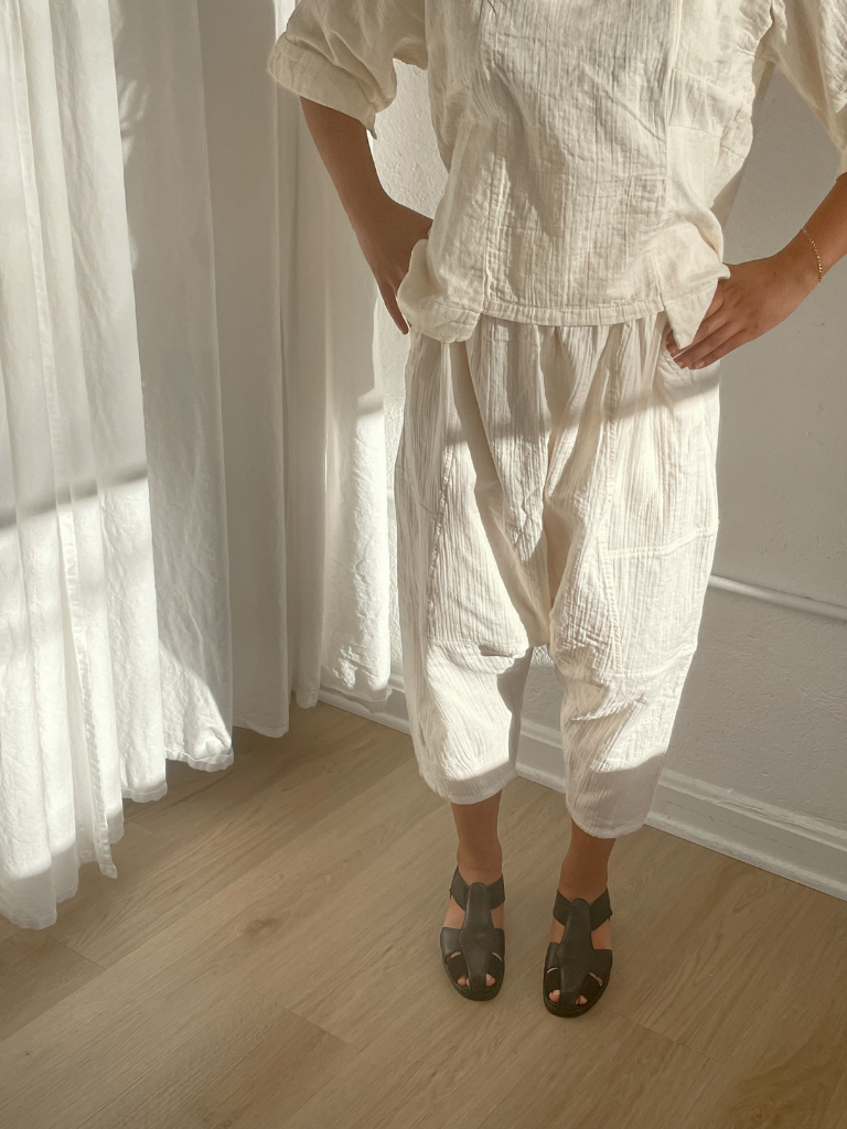 Kiko Pant - Crinkled Cotton - Kinari