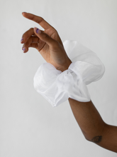 Load image into Gallery viewer, White Organza scrunchie (two sizes available)