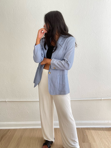 Vintage - Sky Linen Blazer