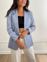 Load image into Gallery viewer, Vintage - Sky Linen Blazer