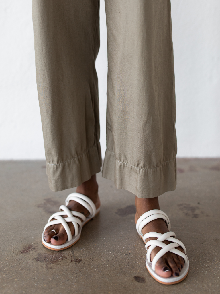 Canary Sandal in Cream (Size 8)