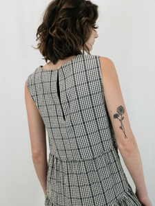 Tier Dress - Searsucker Plaid