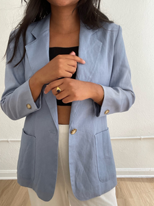 Vintage - Sky Linen Blazer