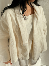 Load image into Gallery viewer, Block Top - Crinkled Cotton - Kinari (Cream)