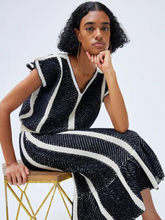Load image into Gallery viewer, Uta Top - Black &amp; Cream Knit