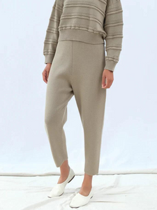 Knit Trouser - Faded Olive