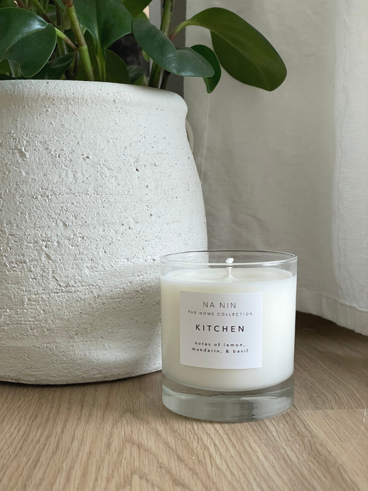 Kitchen Candle (fresh basil, bright lemon, and mandarin orange)