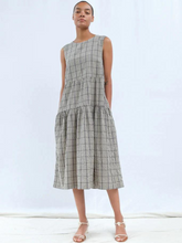 Load image into Gallery viewer, Tier Dress - Searsucker Plaid