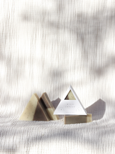 Load image into Gallery viewer, Osaka Triangle Soap (smoked sage + matcha)