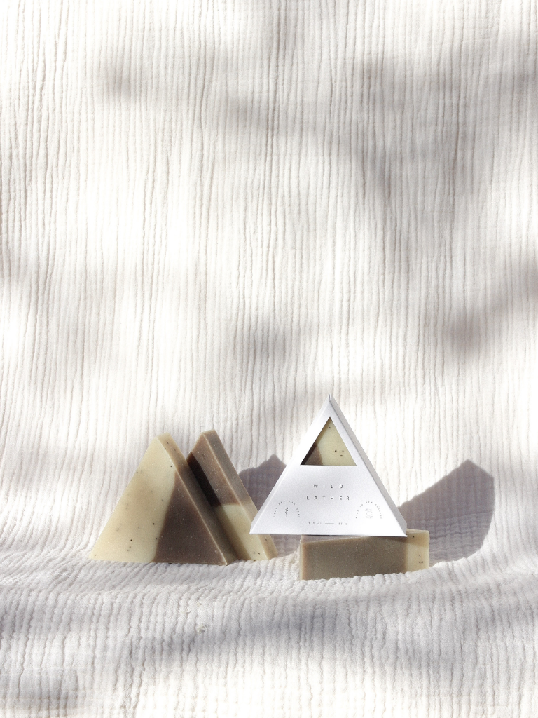 Osaka Triangle Soap (smoked sage + matcha)