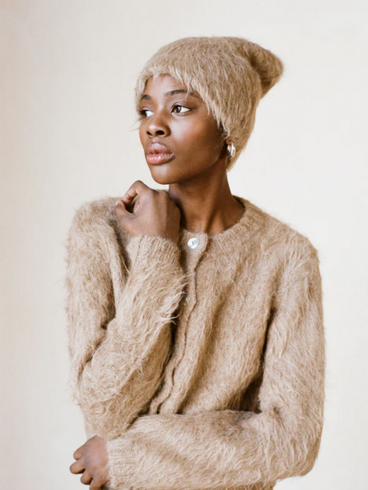 Brushed Cardi - Mushroom