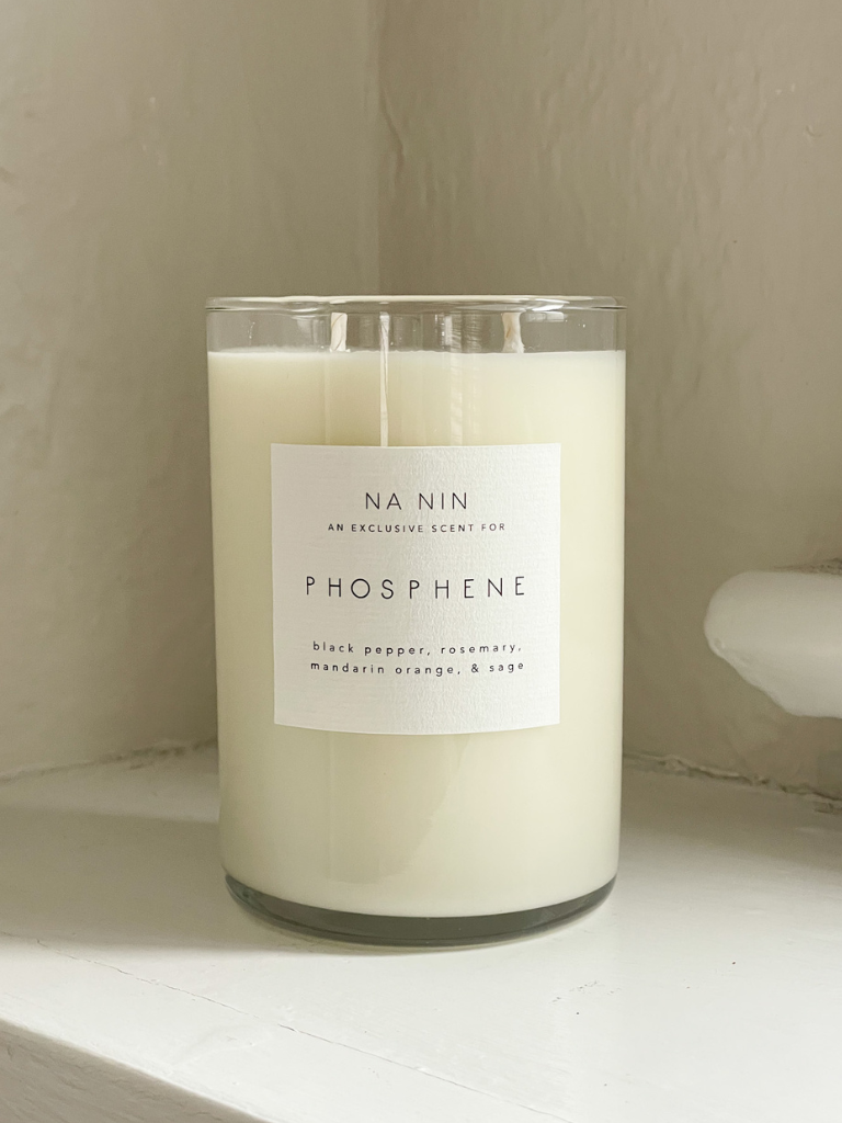 Phosphene Candle (black pepper, rosemary, mandarin orange & sage)