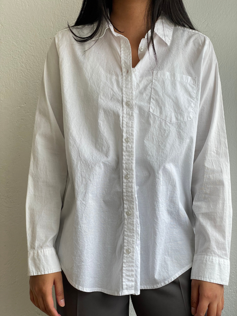 White Cotton Button Down