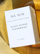 Load image into Gallery viewer, Black Pepper &amp; Cedarwood Incense Cones
