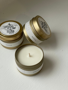 Santal Gold Tin Candle