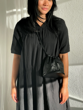 Load image into Gallery viewer, Lihue Dress - Black Crinkled Cotton