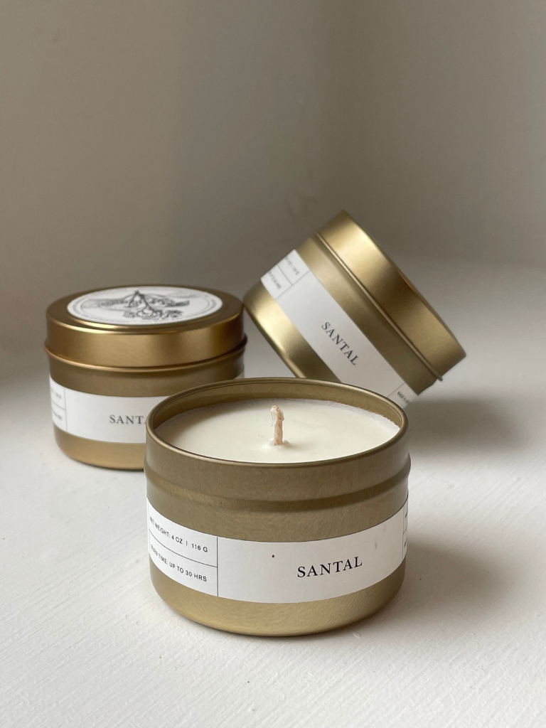 Santal Gold Tin Candle
