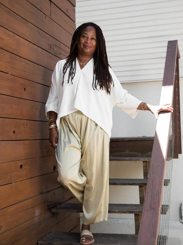 Muse Top in Silk Noil - Natural