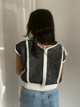 Load image into Gallery viewer, Uta Top - Black &amp; Cream Knit