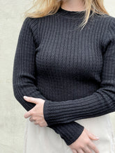 Load image into Gallery viewer, Shell Rib Tee - Melange Black