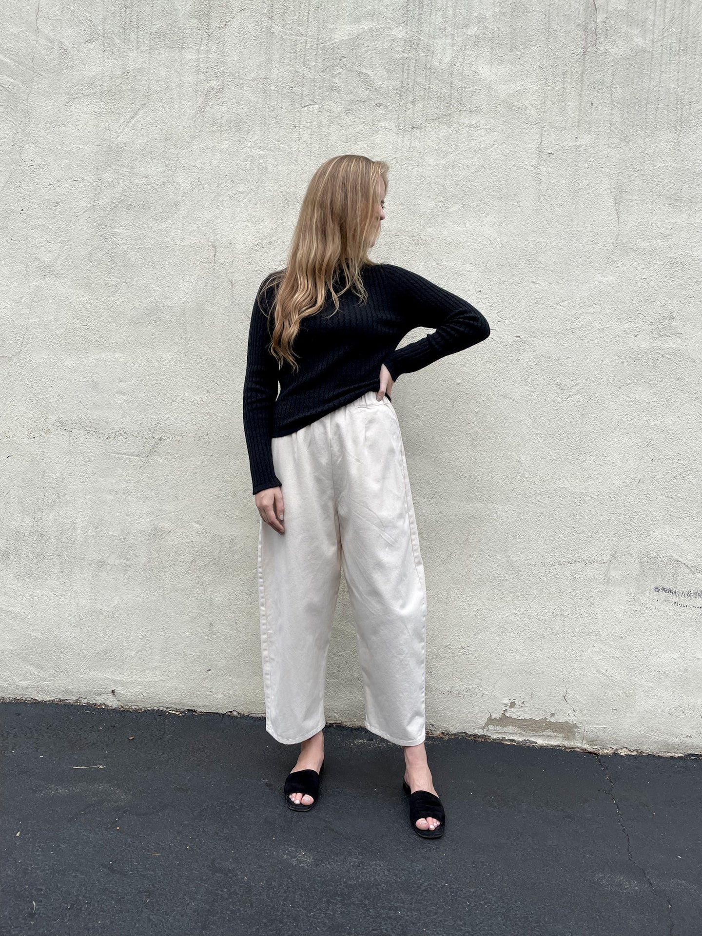 Shell Rib Tee - Melange Black