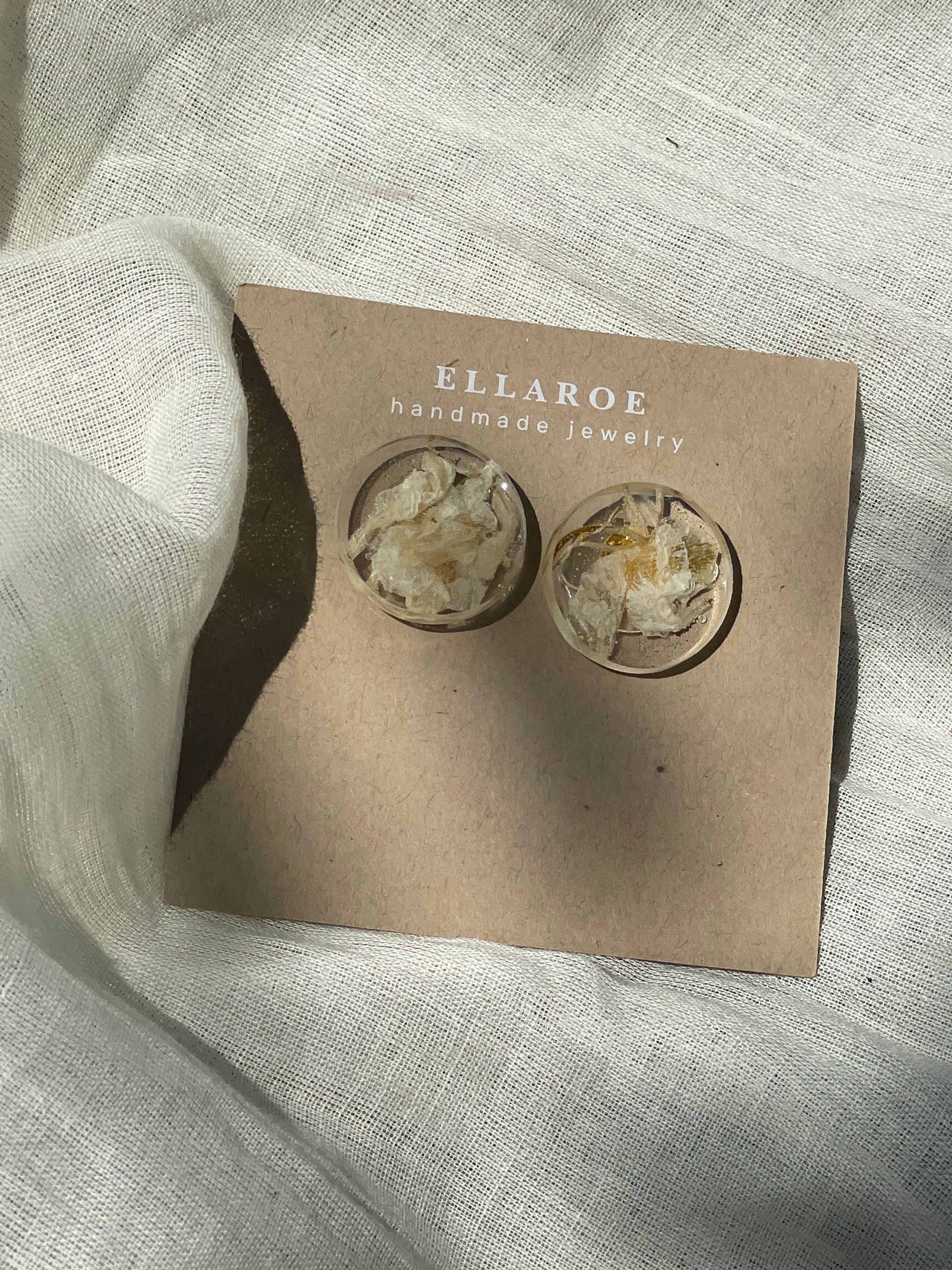 Preserved Ivory Floral Earrings
