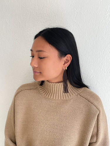 Deep Bark Beaded Earrings