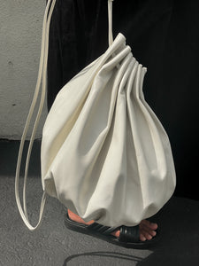 Pleated Bag - Creme