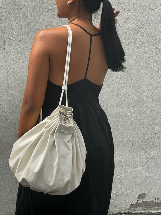 Pleated Bag - Creme
