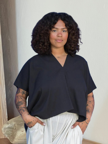 Everyday Top in Cotton Lyocell - Black