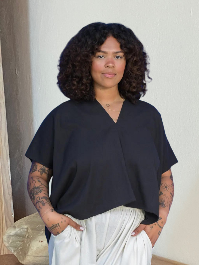 Everyday Top in Cotton Lyocell - Black
