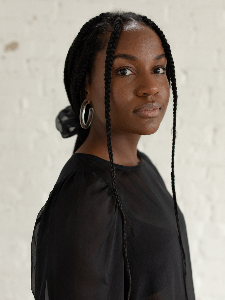 Black Organza scrunchie
