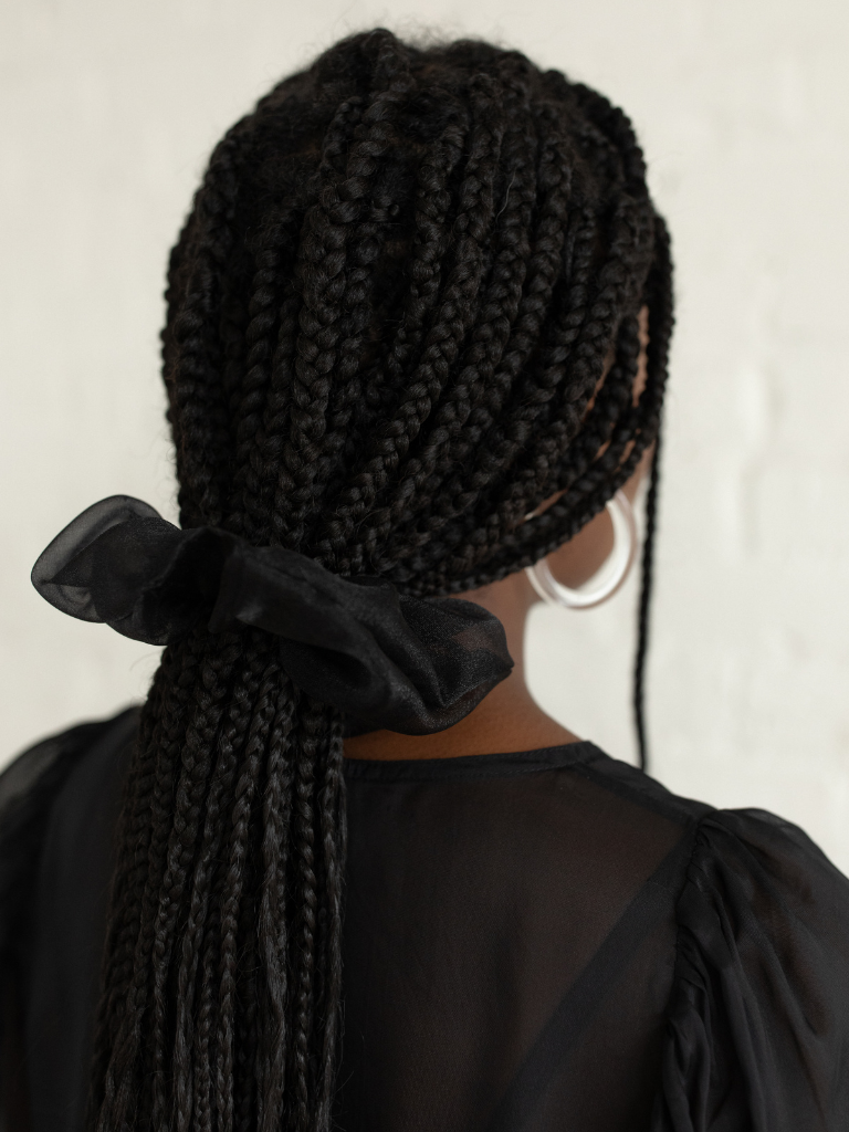 Black Organza scrunchie