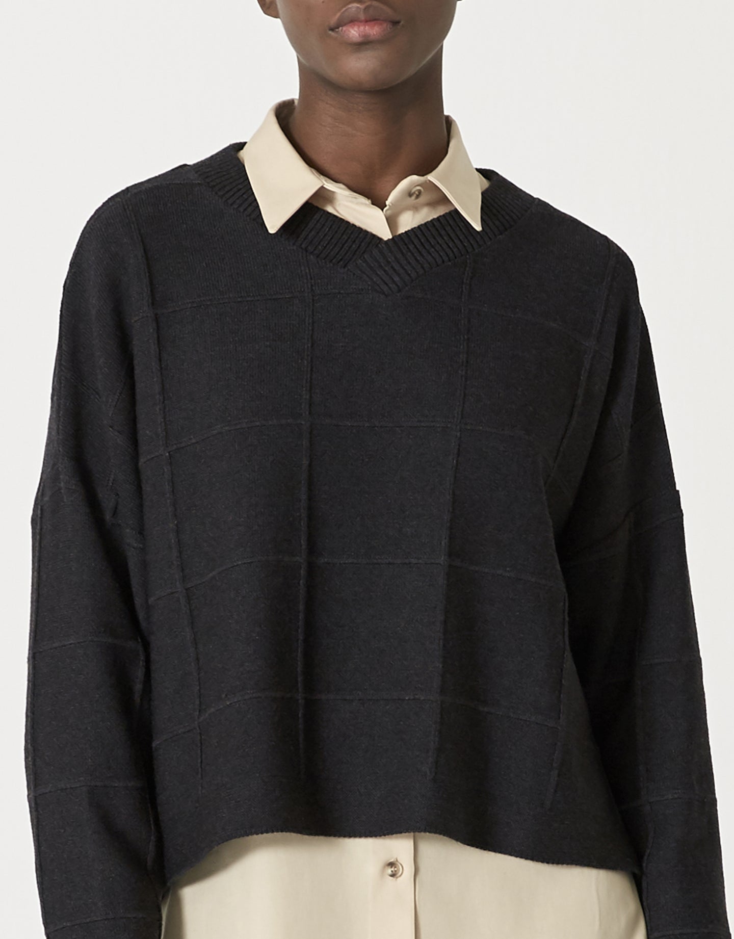 Saito Sweater - Charcoal Merino Wool (M, L)